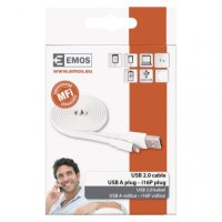 Nabíjecí a datový kabel USB-A 2.0 Lightning MFi, 1 m, bílý EMOS SM7013W