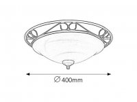 Athen E27 2x 60W IP20 černá RABALUX 3722