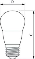 LED žárovka PHILIPS CorePro lustre ND 7-60W E27 827 P48 FR
