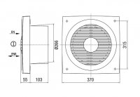 Maico 0081.0308 EN 25 nástěnný axiální ventilátor