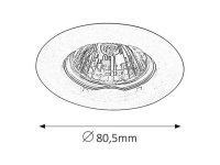 Spot relight GU5.3 12V 1x 50W IP20 saténový chrom RABALUX 1089