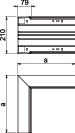 Vnitřní roh OBO WDK I80210CW pro kanál WDK 329x210x80 krémová bílá