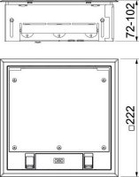 OBO UDHOME GES4 7011 Přístrojová jednotka 222x222x73mm ocelově šedá Polyamid PA