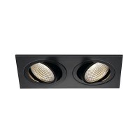 Downlight NEW TRIA 2 DL SQUARE černé matné 2x6W 38° 3000K vč.ovladače SLV 113920