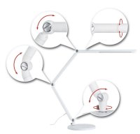 LED stolní lampa na psací stůl FlexBar bílá 10,6W WhiteSwitch 3000K 78911