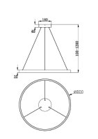 Závěsné svítidlo Rim 3000K 51W MOD058PL-L42BS3K MAYTONI