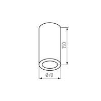 Přisazené svítidlo AQILO E14 IP65 DSO-GR KANLUX 36640