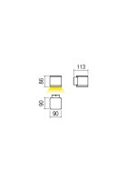 Nástěnné svítidlo BETA AP LED COB 6W IP54 DG 3000K REDO 9069