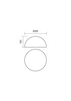 BLOB CD 38CM E27 1X max.23W IP65 WH REDO 90167