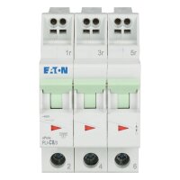 PLI-C8/3 Jistič PLI (bezšroubové svorky nahoře) char C 3-pólový 10kA 8A 101318