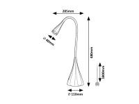 JEFF2 LED 4W IP20 černá 3000K 250lm RABALUX 74204
