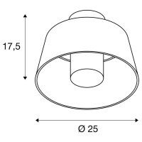 PHOTONI stropní přisazené svítidlo, kónické, 1x max. 13 W, E27, černá