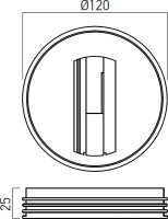 MINITRACK 1c CEILING ADAPTER WH