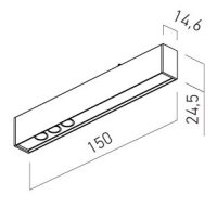 XTRIM S SPOT FIX 3,15W 48V DC 3000K CRI.