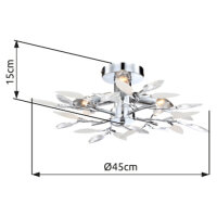 Stropní svítidlo VIDA chrom 3xE14, max. 40W 230V GLOBO 63160-3