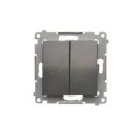 Žaluziové tlačítko 1+1 10A 250V, antracit mat, metalizované DZP1.01/48