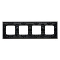 Rámeček 4-násobný Simon 54 Nature, IP20/IP44, kovový saténová noc DRN4/81