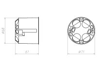 Krabice přístrojová stíněná hloubka 61 mm, do dutých stěn KAISER 9068-88