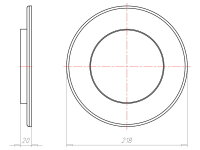 Přední kryt, HaloX 180, průměr 125 mm, do betonu KAISER 1282-63