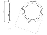 Přední kryt, HaloX 100, průměr 100 mm, do betonu KAISER 1281-67