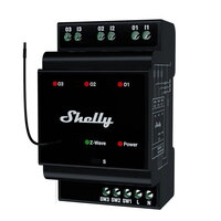 Spínací modul na DIN lištu SHELLY WAVE PRO 3 LR 3kanálový, Z-Wave Long Range