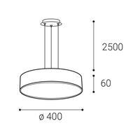 Závěsné svítidlo MONO SLIM 40 P-Z, B ZIGBEE TW 30W 2700K-4000K černá 3274273ZBTW