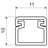 Lišta vkládací LV 11x10, bílá, 2 m, karton KOPOS LV 11X10_HD