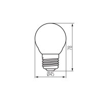 Světelný zdroj LED XLED G45 E27 6W-WW-M KANLUX 29632