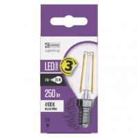LED žárovka Filament 2W(25W) 250lm E14 NW mini globe Emos neutrální bílá