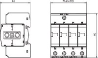 OBO V25-B+C 4-280 Kombinovaný svodič přepětí, typ 1+2,4P,TN, 280V