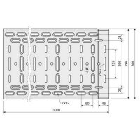 Kabelový žlab 110x300x1,00 sendzimir (Jupiter) KOPOS KZI 110X300X1.00_S