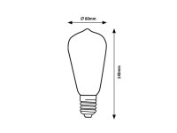 Světelný zdroj Filament Smart,E27 ST64, 4W, 300lm, H14 RABALUX 1988