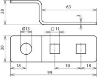 koncovka pro uzemňovací body 11mm,13mm N