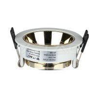 GU10 Fitting White+Gold Round VT-872 V-TAC SKU3154