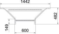 OBO LAA 660 R3 A2 Odbočný díl pro kabelový žebřík 60x600 Nerez 1.4307 A2 1.4301