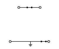 Dvoupatrová svorka, Svorka pro ochranný vodič/průchozí svorka, 2,5mm2, šedá