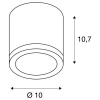 ENOLA_C, stropní svítidlo, LED, 3000K, kulaté, bílé, 35°    SLV 152101