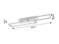 DEMETRIUS LED 40W IP20 stříbro/ broušený hliník RABALUX 71012