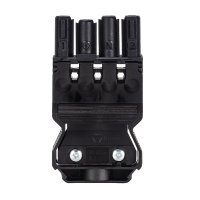 zásuvka na kabel, 4-pól, šroubové svorky, gesis, černá WIELAND 92.943.3053.1