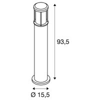 OTOS GLAS venkovní stojací lampa TC-TSE IP43 antracit max. 15 W SLV 230465