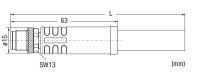 Napájecí kabel Zástrčka M12L  přímá 5pól. WAGO 756-3503/050-020