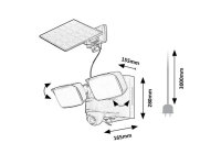 LESZNO LED 10W IP54 černá RABALUX 77091