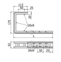 Nosník-C žlabu LINEAR+ NCL-B 100 ''ŽZ'' ARKYS ARB-12520306