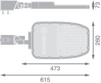 Pouliční svítidlo LEDVANCE STREETLIGHT AREA LARGE RV35ST 120W 765 RV35ST GY