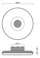 Přisazené LED svítidlo s plastovým stínidlem OSMONT ZETA 1 PF 31W IP40 3K zelená