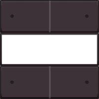 Středový kryt 4xbezpot.tlačítko 24V+LED/LABEL-DARK BROWN NIKO 124-40350