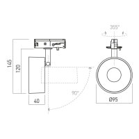 XSPOT MT PROJECTOR 1x7W 220-240V AC 3000