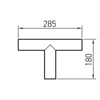 XFREE M SUSP. T-shape CONNECTOR D/I 13W/