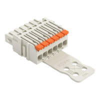 1vodičová pružinová svorkovnice, Páčka, Push-in CAGE CLAMP, Světle šedá