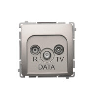 Zásuvka RTV-DATA 1x vstup: 5-865MHz, Satén KONTAKT SIMON BMAD.01/29